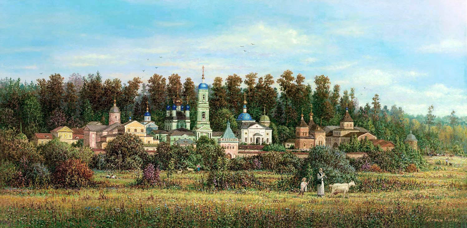 Оптина пустынь в картинах современного художника Сергея Панина.