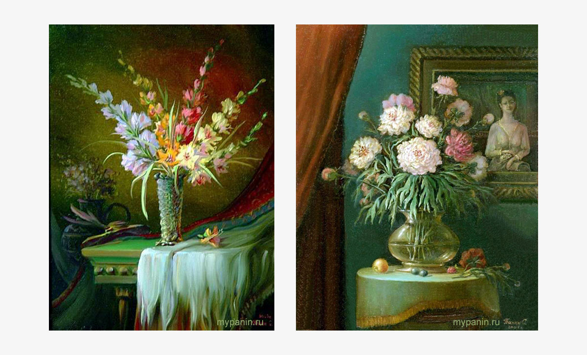 Гладиолусы. Царицыно. Любимые цветы. Художник Сергей Анатольевич Панин.