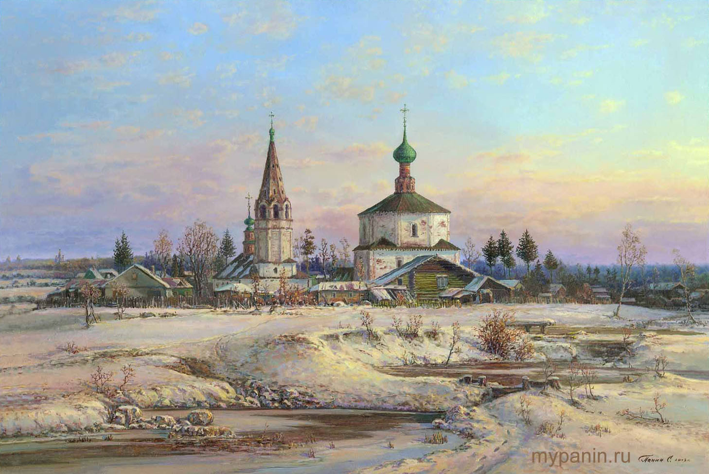 Апрель в Суздале. Русская весна. Художник Сергей Панин.