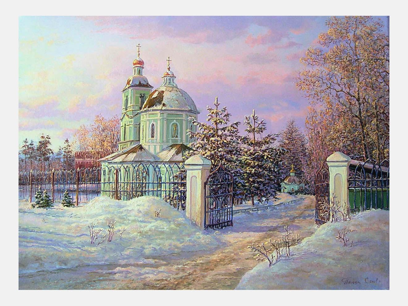 Храм иконы Божией Матери Живоносный Источник в Царицыне. Художник Сергей Панин.