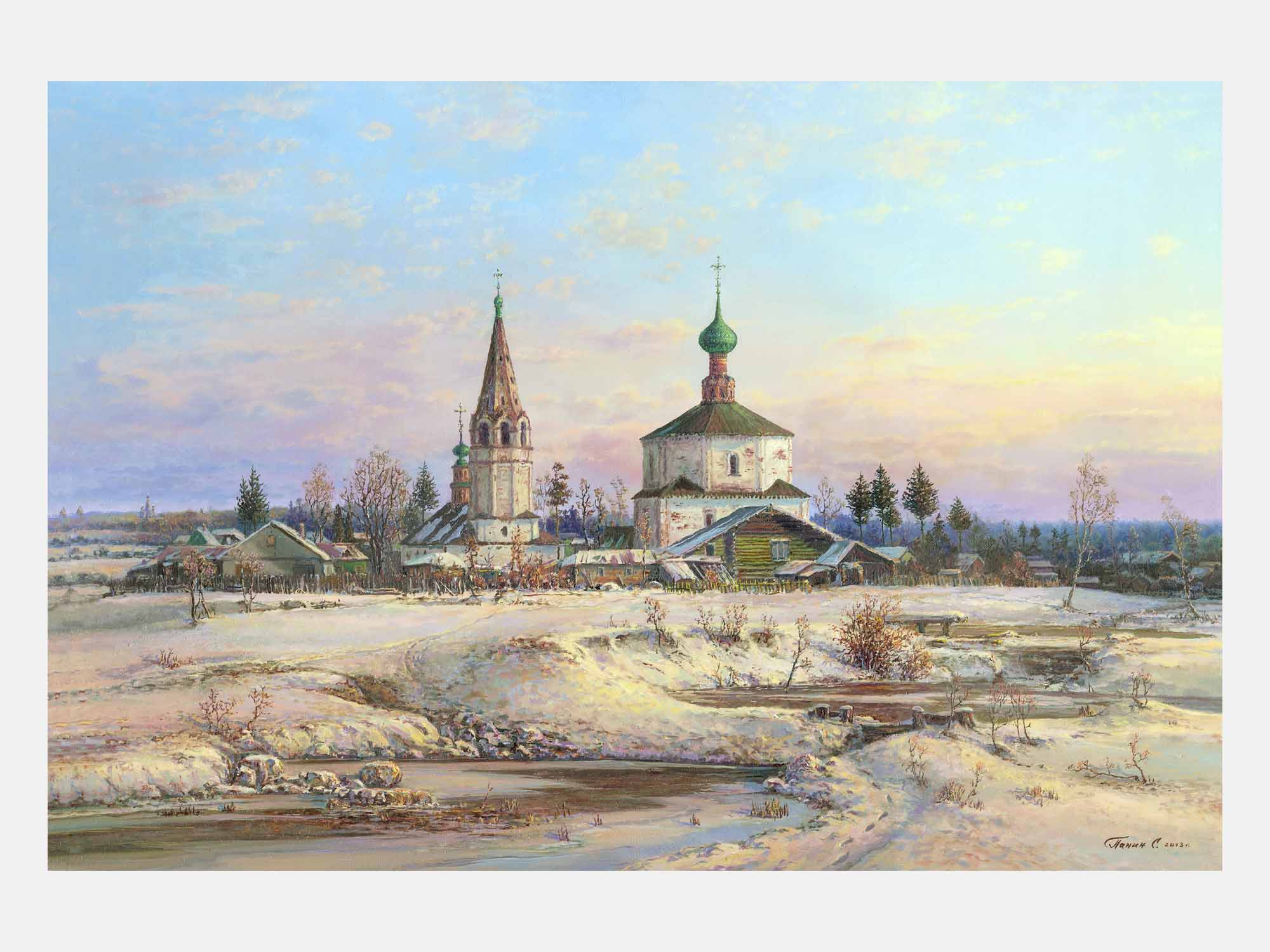 Апрель в Суздале. Художник Сергей Панин.
